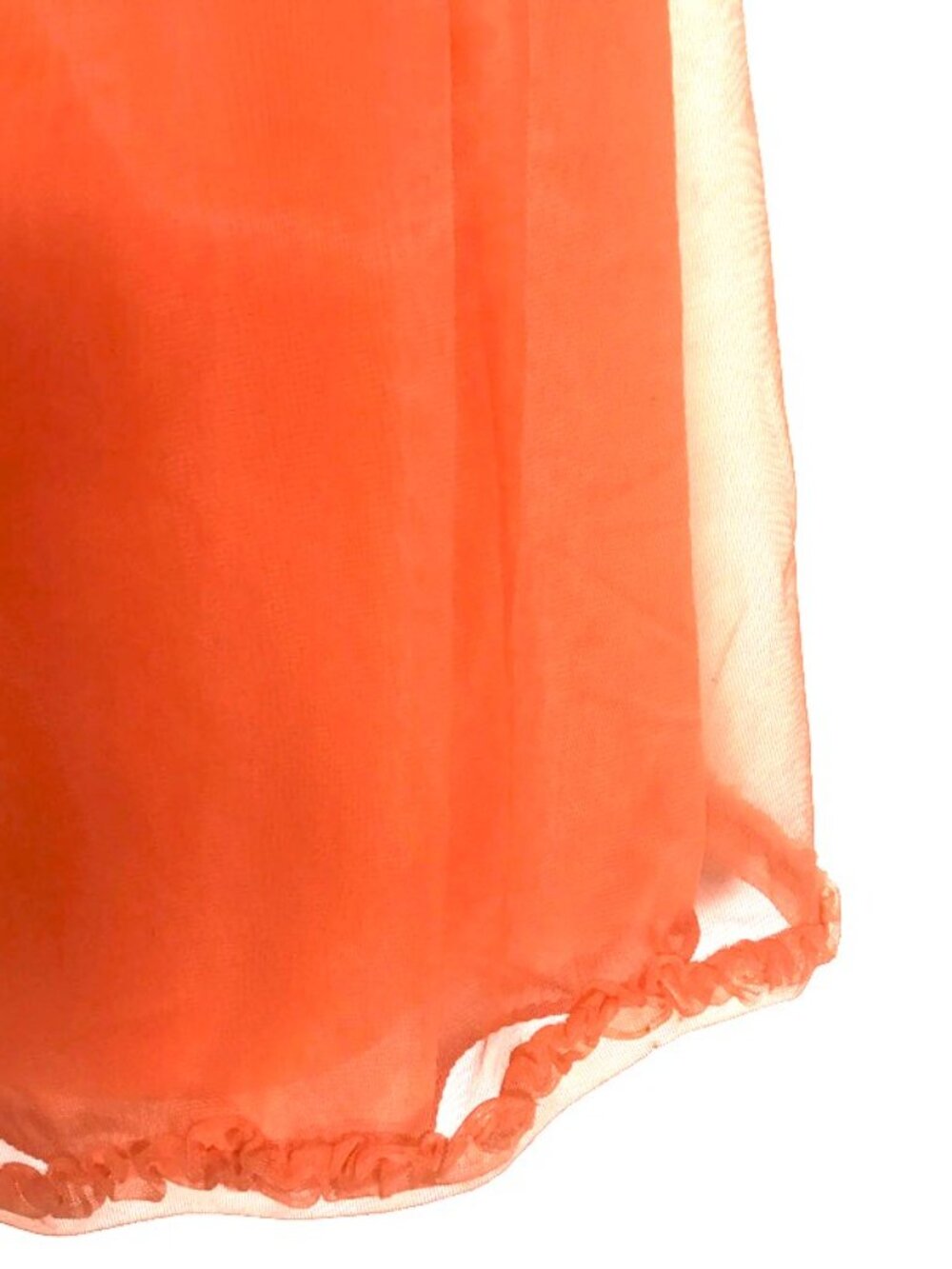 1950s vintage sheer orange bullet bra babydoll lingerie size extra small - Picture 4 of 7